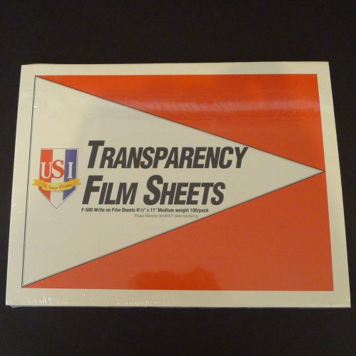 New USI Image Creators Transparency Film Sheets 100 Medium Weight