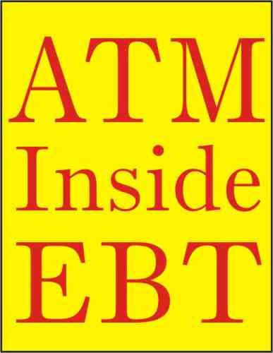 Atm inside ebt large 18 x 24 for sale