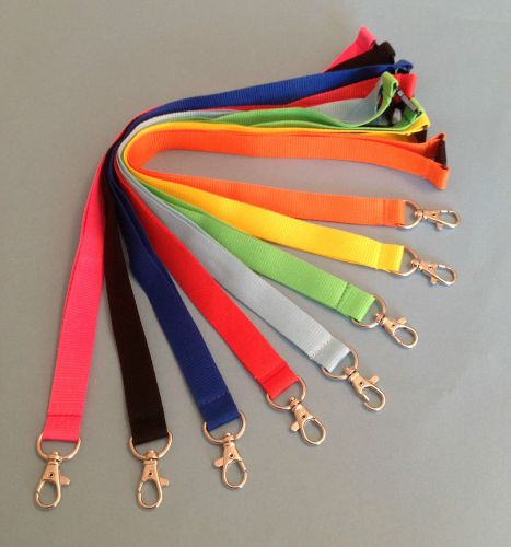 Pink Orange Red Black Yellow Blue 20mm Wide Neck Lanyard with Breakaway Safety