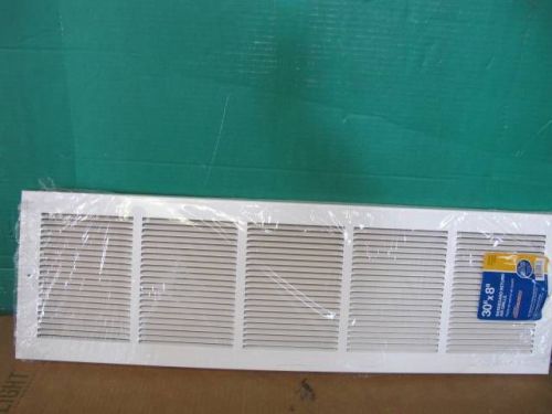 TRUAIRE H123RW BASEBOARD RETURN GRILLE COVER 30&#034; X 8&#034; x 3/4&#034; WHITE STEEL