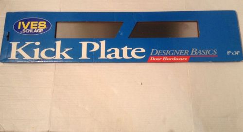 Ives schlegel stainless steel kick plate door hardware 8&#034; x 34&#034; - new open box for sale