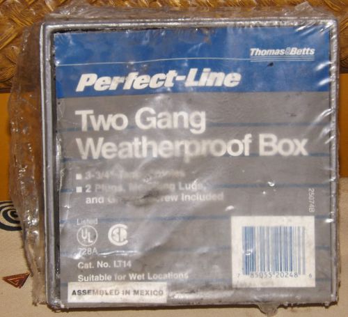 Two-Gang Weatherproof Box, PERFECT - LINE LT14 - THOMAS &amp; BETTS