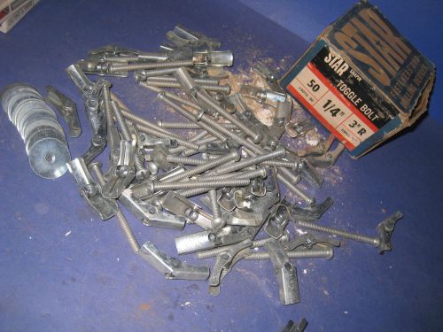 TOGGLE BOLTS  FLAT HEAD  3# LOT 3&#039;&#039;- 1/4&#039;&#039;    6D2