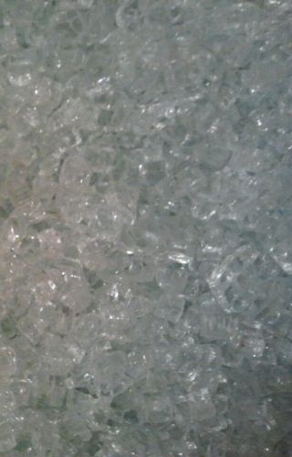 Clear Crushed Tempered Glass 40lbs. Very fine