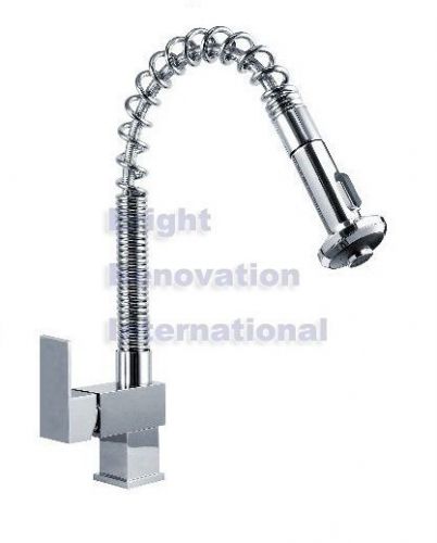 Square cooby wide swivel pull out spring kitchen sink laundry flick mixer tap for sale
