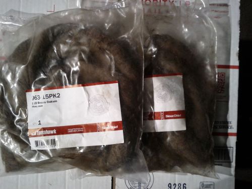 LOT OF 2 SIOUX CHIEF TOMAHAWK BROWN OAKUM 1 LB. PLUMBING. LEAD SEAL. BRAND NEW!