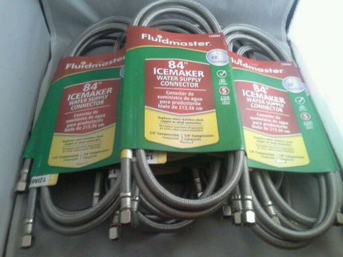 Quantity of 10 Fluidmaster 84&#034; Ice Maker 1/4&#034; Comp. Stainless Connector 12IM84