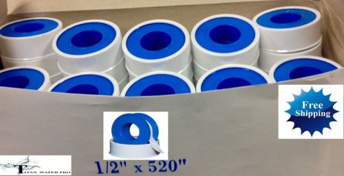 Teflon® tape 50 rolls industrial 1/2&#034; x 520&#034;: plumbers tape mil spec t-27730a for sale