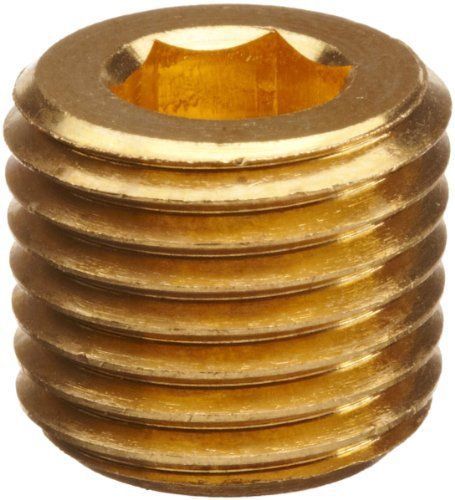 Brass Pipe Fitting Hollow Hex Plug 1/4&#034; Male Internal Head Shape 4 Phh-b