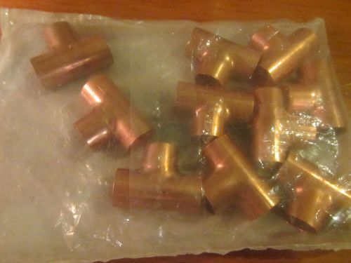 Copper tees bag of 10 1/2&#034; tee contractor pack 10 pcs new plumbing material for sale