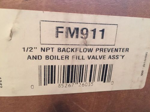 Fm 911 1/2 inch npt backflow preventer and boiler fill valve assembly for sale