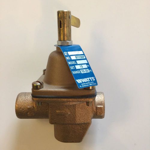 Watts 1/2&#034; feed water pressure regulator, model #b1156f for sale
