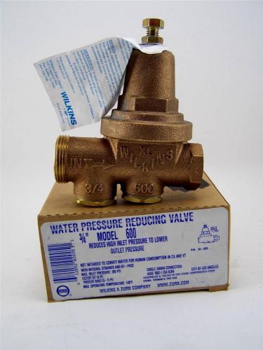 Zurn wilkins 3/4&#034; water pressure reducing valve model 600 free priority mail for sale