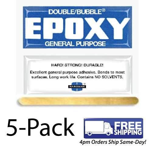 5-Pack-Double Bubble &#034;Blue Label&#034; Slow-Setting General Purpose Epoxy #04005