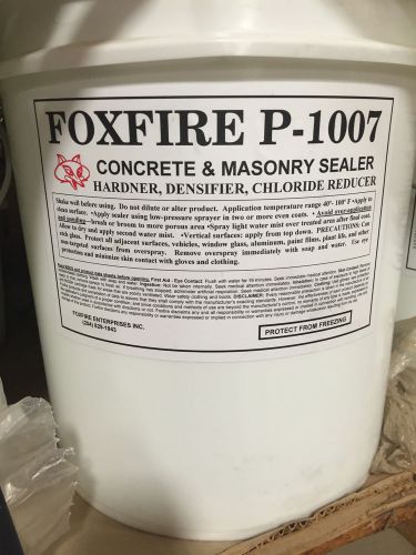 Foxfire p-1007 chemical hardener, densifier, cure &amp; seal- (5 gallon pails) for sale