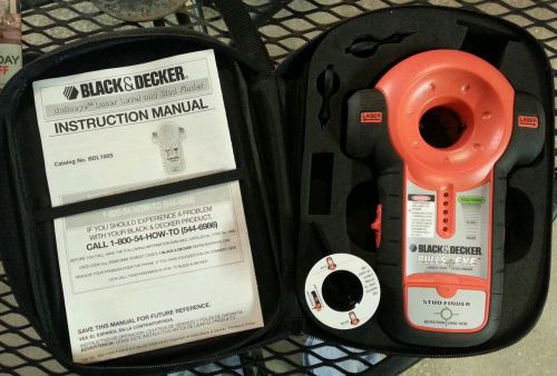 Black &amp; Decker Bulls Eye - Auto Laser Level Stud Finder BDL100S w Case &amp; Manual