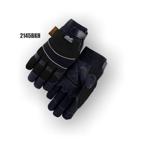 Majestic Glove Winter Mechanics Waterproof Black Synthetic Palm 2145BKH Med