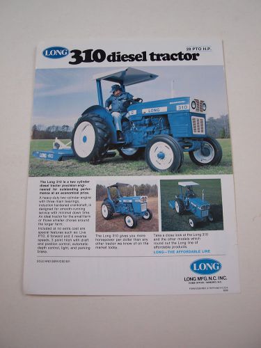 Long 310 Diesel Tractor Color Brochure, original vintage &#039;79, UTB Universal