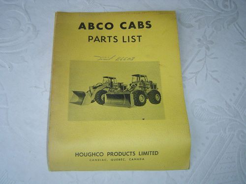 ABCO Cabs parts catalog for Hough tractors