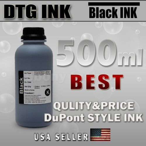 500ml BLACK INK DTG VIPER DuPont Style Textile Ink Direct To Garment Printers