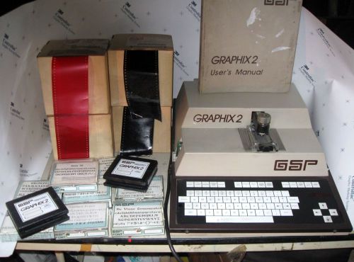 Gerber graphix 2 machine &amp; 10 fonts vinyl / film / pressure sensitive cutter for sale