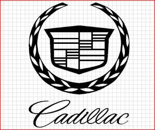 Cadillac Crest, Laurel, and Script CNC Plasma .dxf clip art