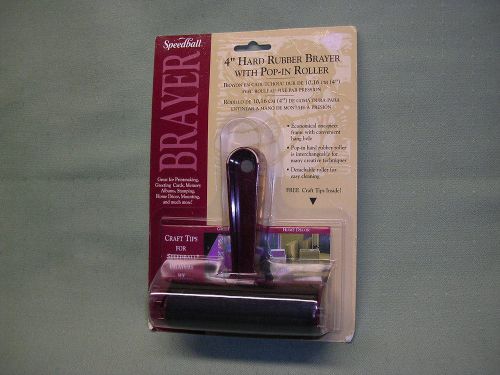 Speedball 4 inch hard rubber brayer (ink roller) #41228 new in pack for sale