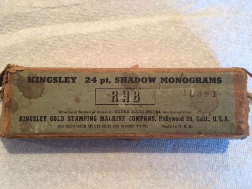 Kingsley Type 24pt. Shadow Monograms