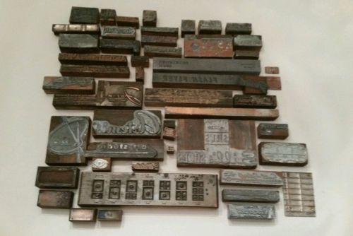 *LOT OF ASSORTED VTG ADVERTISING / LOGO LETTERPRESS PRINTING BLOCKS*