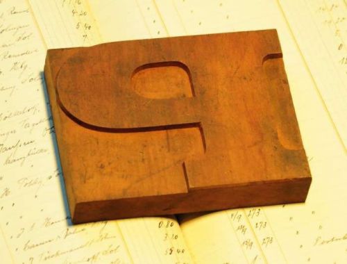 P -  letterpress wood printing block woodtype type print bold and wide stamp ABC