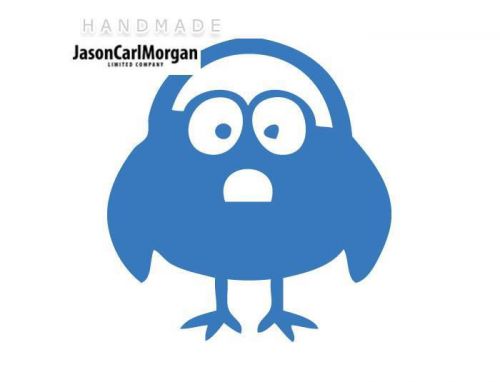 JCM® Iron On Applique Decal, Bird Sky Blue