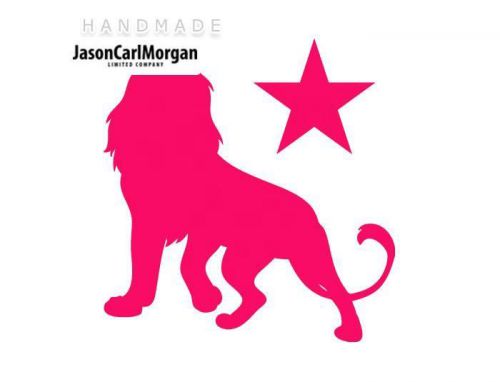 JCM® Iron On Applique Decal, Lion Neon Pink