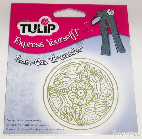 FLORAL MEDALLION TULIP EXPRESS YOURSELF IRON ON TRANSFER DESIGNS FOR CLOTHING