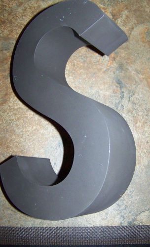 Metal Channel 12&#034; Letter S, Business Advertising, Sign Lettering, W/Mount Posts