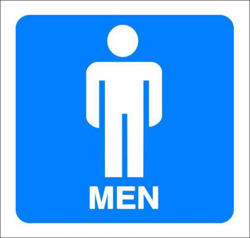 ONE GLOSSY STICKER, RESTROOMS FOR MEN
