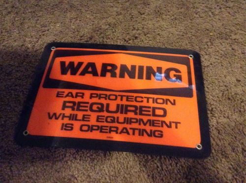 WARNING EYE AND EAR PROTECTION REQUIRED