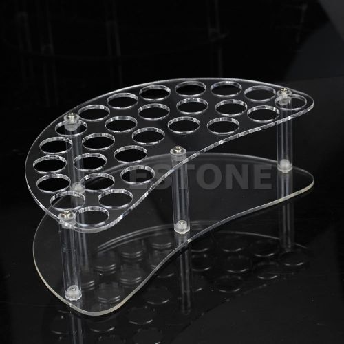 Clear new shape selenodont electronic cigarette holder display stand 27-holes for sale