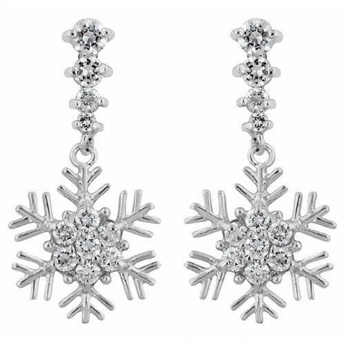 Snowflake Drop Earrings Icon Bijoux