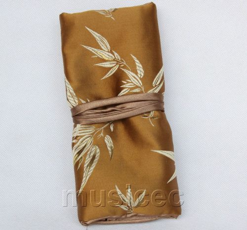 handmade silk coffee colors Jewelry bags pouches roll T767A11