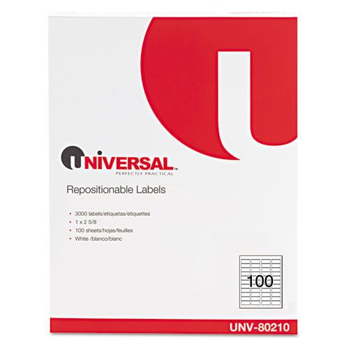 Universal Repositionable Adhesive Label (3,000 Pack)
