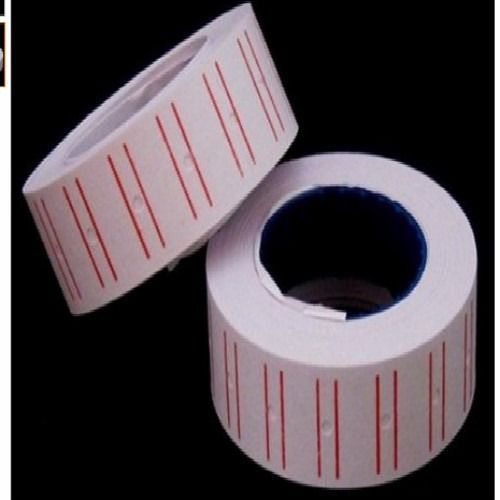 10 Rolls White- With 2 Red Lines Label Paper for MX-5500 Price Gun Labeler