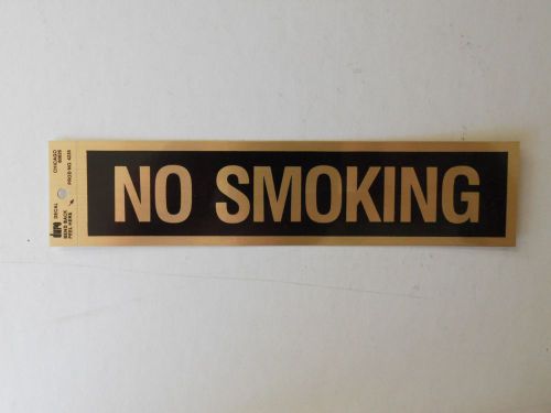 No Smoking Decal  1 7/8&#034; x 7 3/4&#034; Black/Gold by Duro Decal