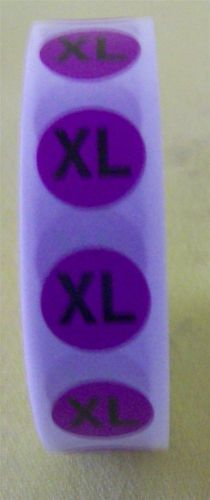 Store display fixture 1000 new round adhesive labels 1/2&#034; diameter size xl purpl for sale