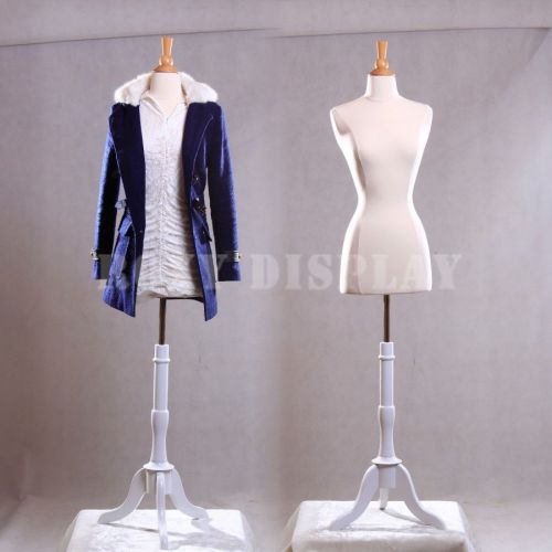 Female Mannequin Manequin Manikin Dress Form  F2/4W+BS-03 Wood Base Tripod