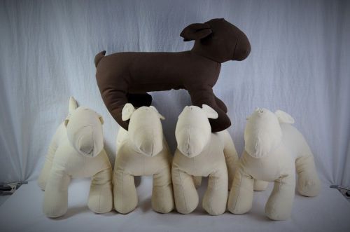 Lot of 5 Small - Medium 12&#034; Size Dog Mannequin Plush Toy Model Clothes Prop Form
