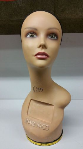 USED MANNEQUIN HEAD WIG HAT DISPLAY HOLDER BUST C4