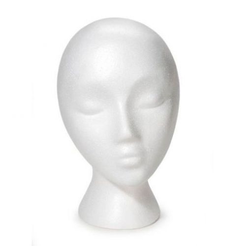 NEW Female Styrofoam Display Head-White-7 x 10 inch