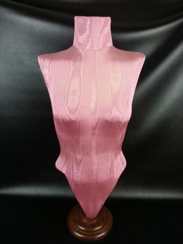 Pink Female Body Dressform Mannequin Retail Display Adjustable Stand Wood Base
