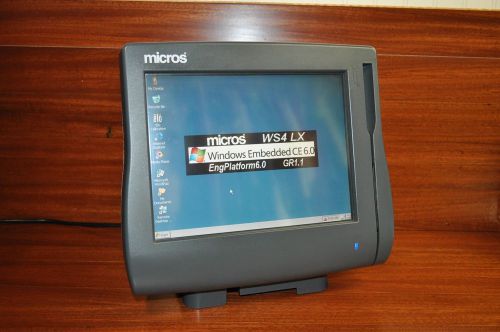 Micros ws4-lx  pos terminal, stand, power cord for sale