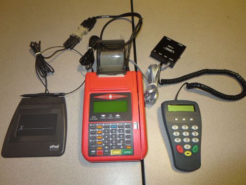 HYPERCOM T7PLUS-56K CREDIT CARD MACHINE, FIP-11, ePad Signature Reader + Pin Pad
